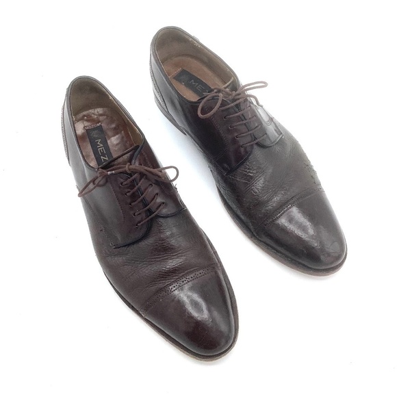 Mezlan Mens Leather Brogue Cap Toe Oxfords Shoe Orbison Espresso‎ Brown S… - Picture 7 of 16